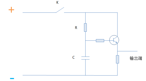 三極管電路表示延時開關