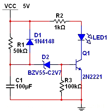 RC延時(shí)電路 延時(shí)計(jì)算